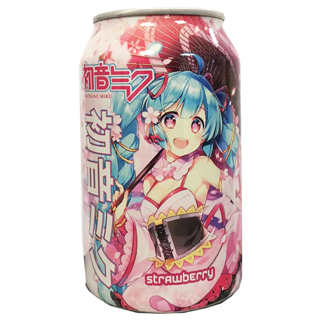 Kawaji Hatsune Miku Strawberry Soda 330ml ~ 初音未來草莓味蘇打水 330ml