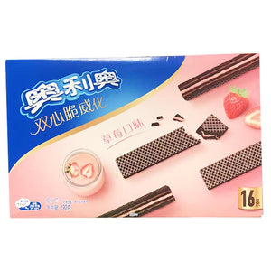 Oreo Crispy Wafers Biscuit Strawberry 192g ~ 奥利奥双心脆威化草莓味 192g