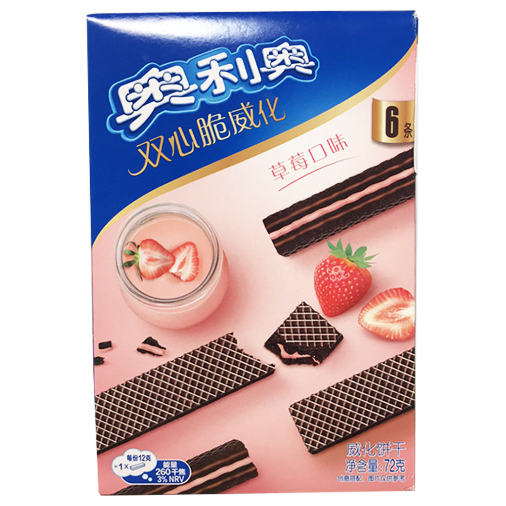 Oreo Cacao Wafer Strawberry 72g ~ 奥利奥雙心脆威化草莓味 72g