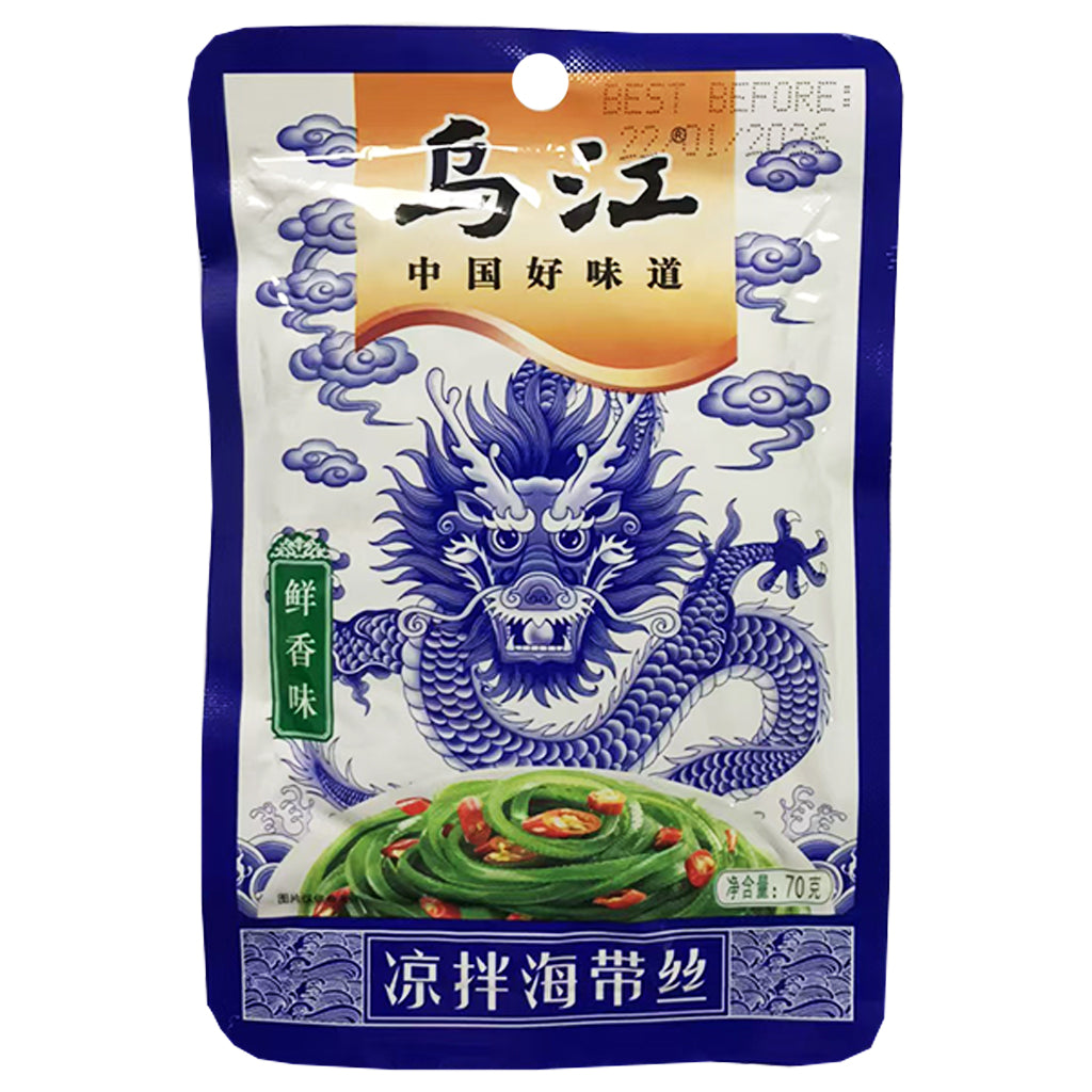 Wu Jiang Seasoned Seaweed 70g ~ 乌江涼拌海帶絲鮮香味 70g