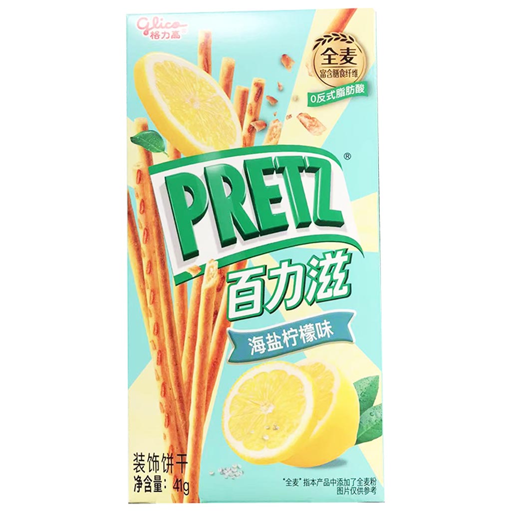Glico Pretz Sea Salt Lemon 41g ~ 格力高百力滋海盐柠檬味味装饰饼干 41g