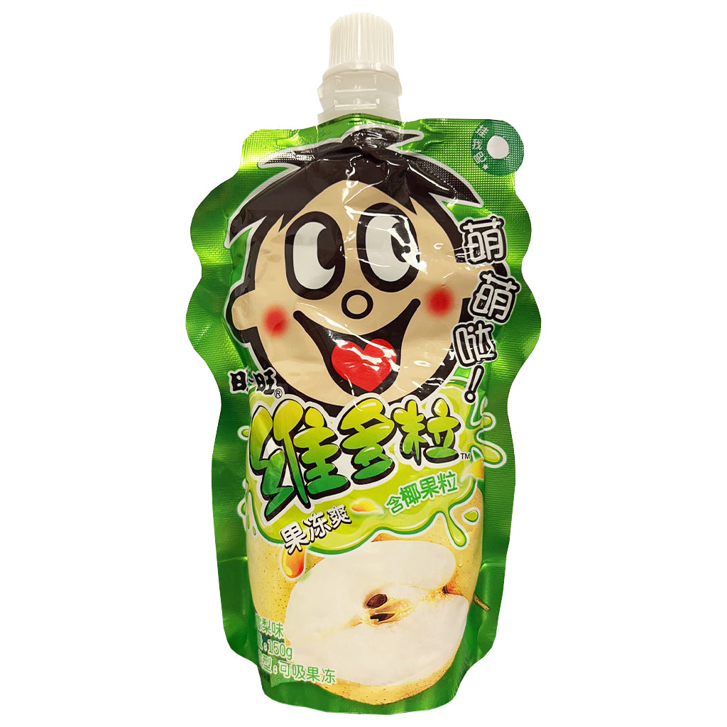 Want Want Fruit Jelly Drink Pear Flavour 150g ~ 旺旺维多粒果冻爽 冰糖雪梨味 150g