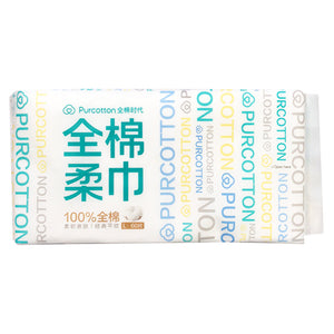 Purcotton Tissue 60pc ~ 全棉时代 全棉柔巾 100%全棉 60片