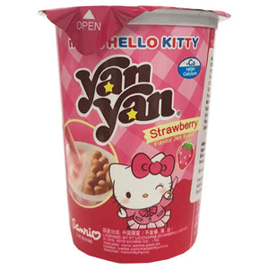 Meiji HelloKitty YanYan Cup Strawberry S 25g ~ 明治欣欣杯HELLO KITTY装草莓味酱饼干条小 25g
