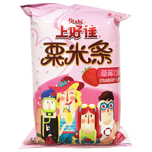 Oishi Puffed Snack Strawberry Flavor 40g ~ 上好佳玉米条草莓味 40g