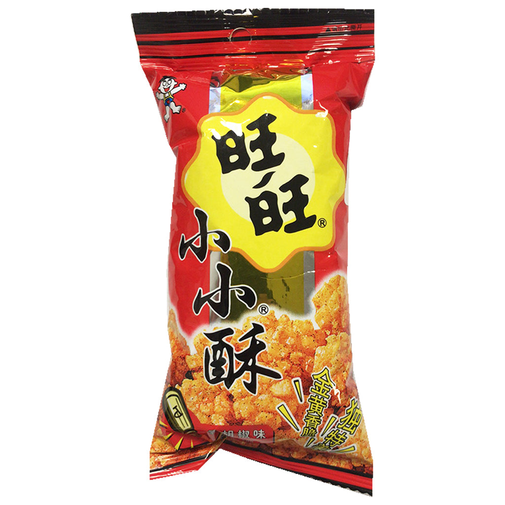 Want Want Mini Senbei Black Pepper 18g ~ 旺旺小小酥黑胡椒味 18g