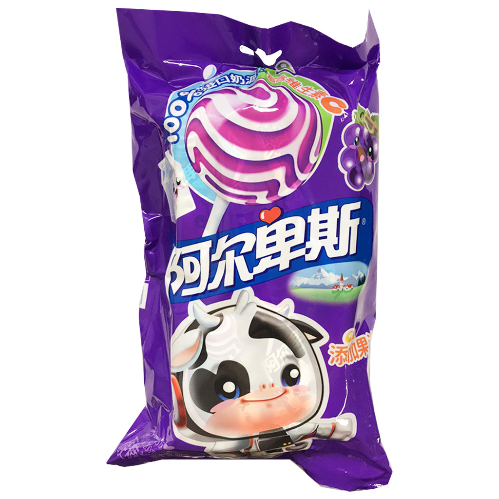 Alpenliebe Grape Cream Lollipop 200g ~ 阿尔卑斯葡萄牛奶棒棒糖 200g