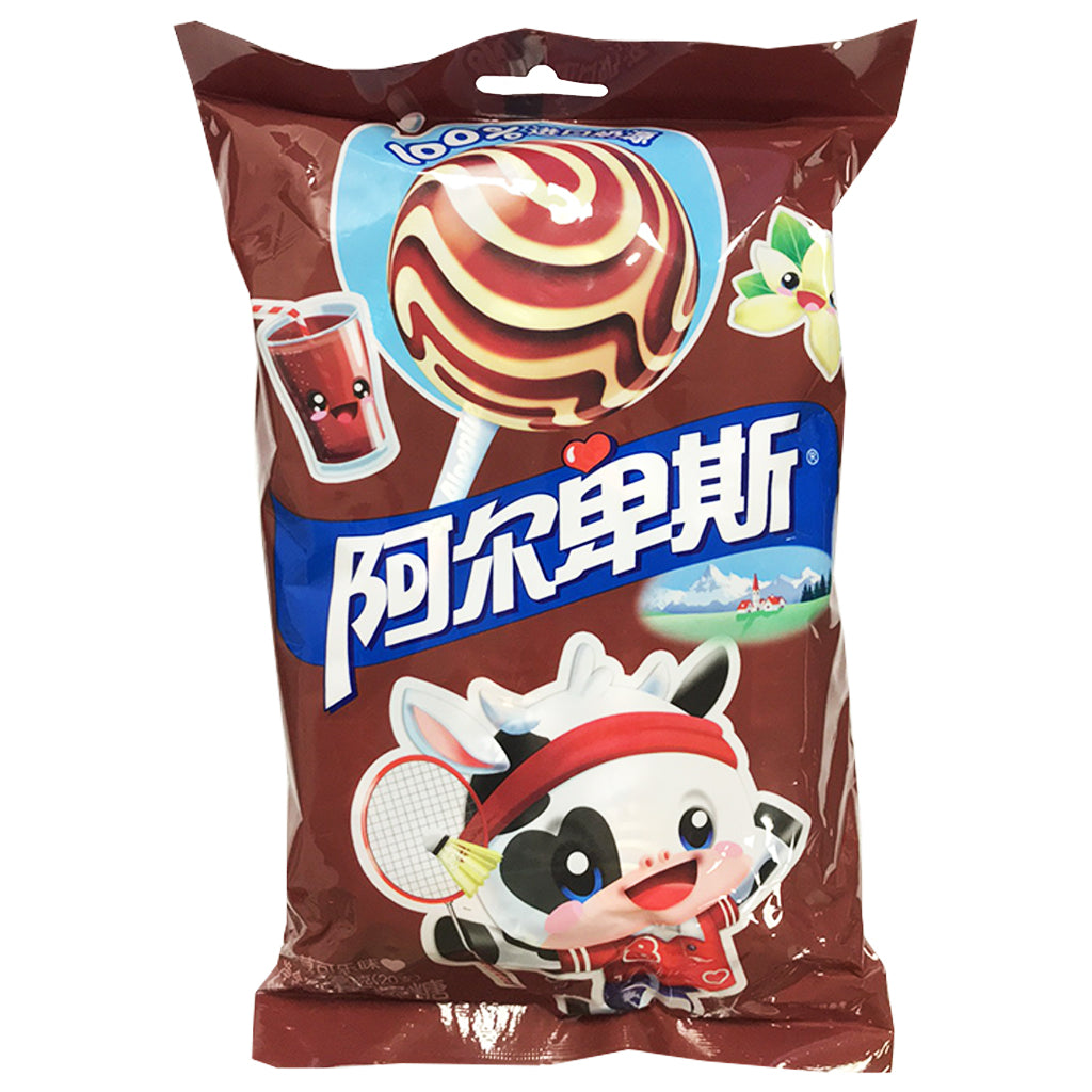 Alpenliebe Cola Vanilla Lollipop 200g ~ 阿尔卑斯香草可樂棒棒糖 200g