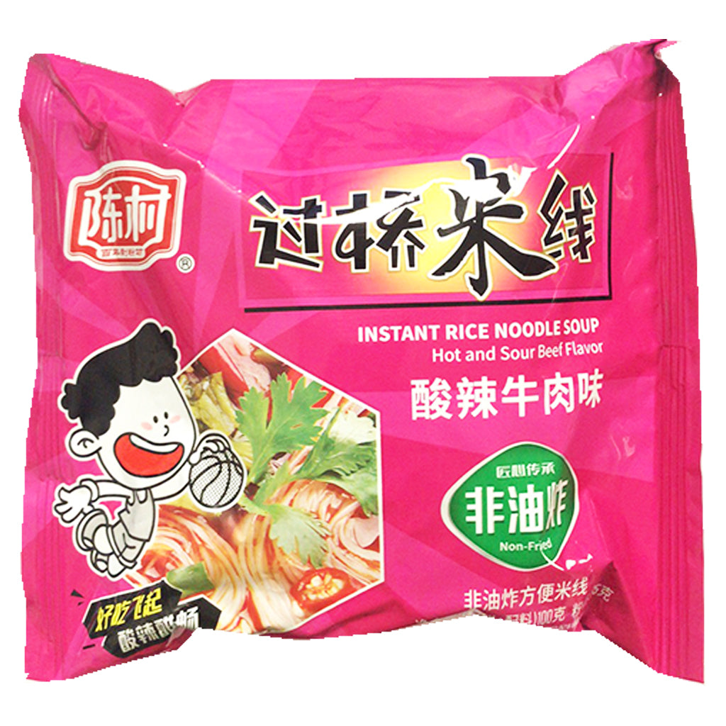 ChenCun Rice Noodle Hot Sour Beef 100g ~ 陈村过桥米线酸辣牛肉味 100g