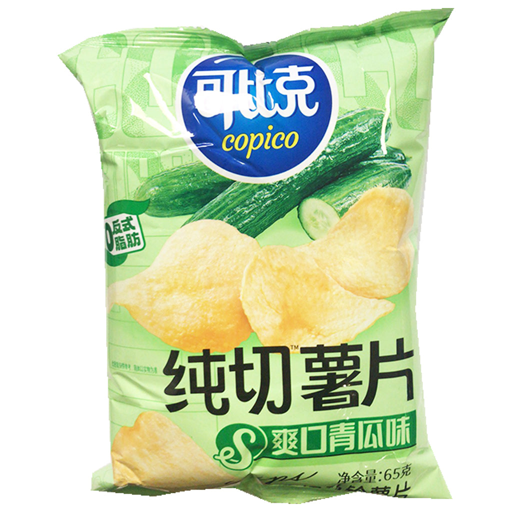 Snack Copico Copico Potato Chips Cucumber 65g ~ 可比克纯切薯片爽口青瓜味 65g