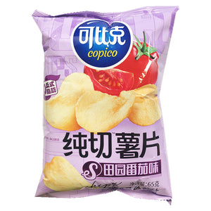 Copico Potato Chips Tomato 65g ~ 可比克纯切薯片田园番茄味 65g