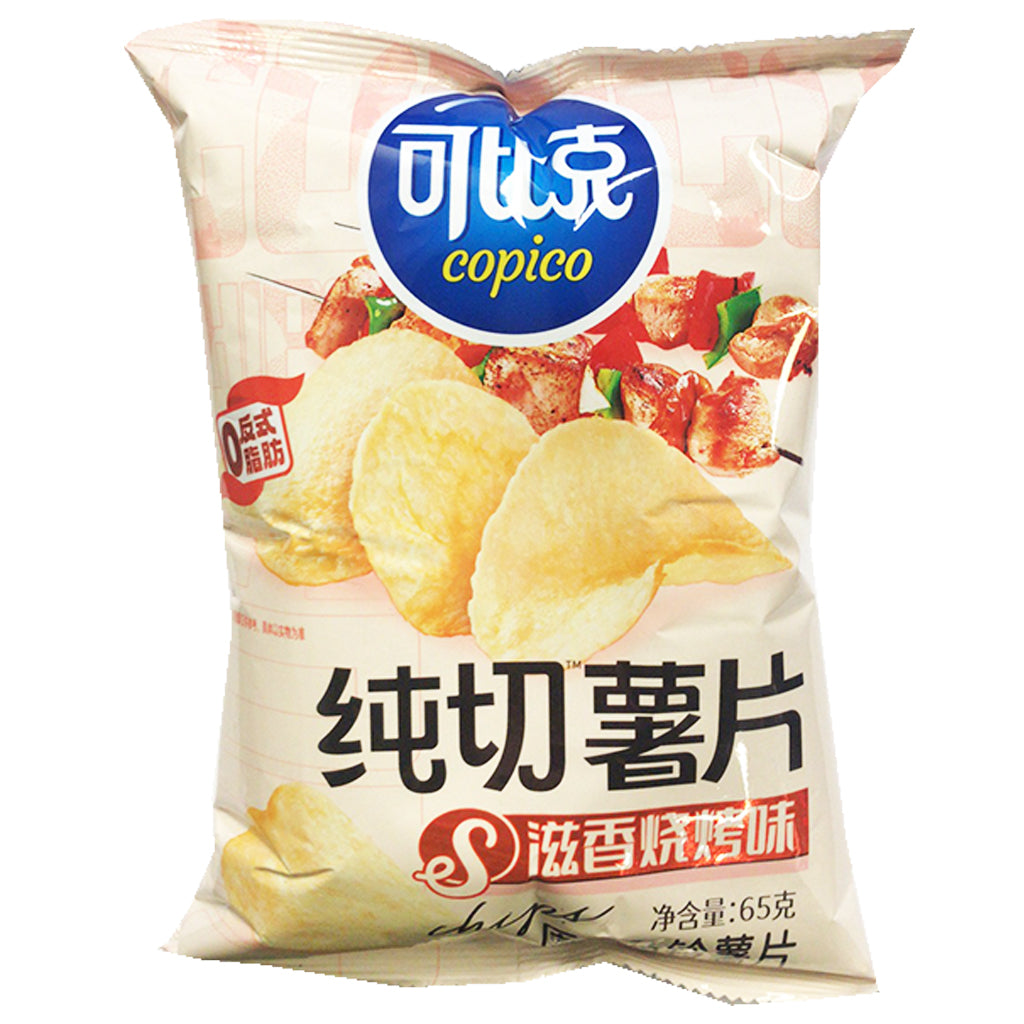 Snack Copico Copico Potato Chips BBQ 65g ~ 可比克纯切薯片滋香烧烤味 65g