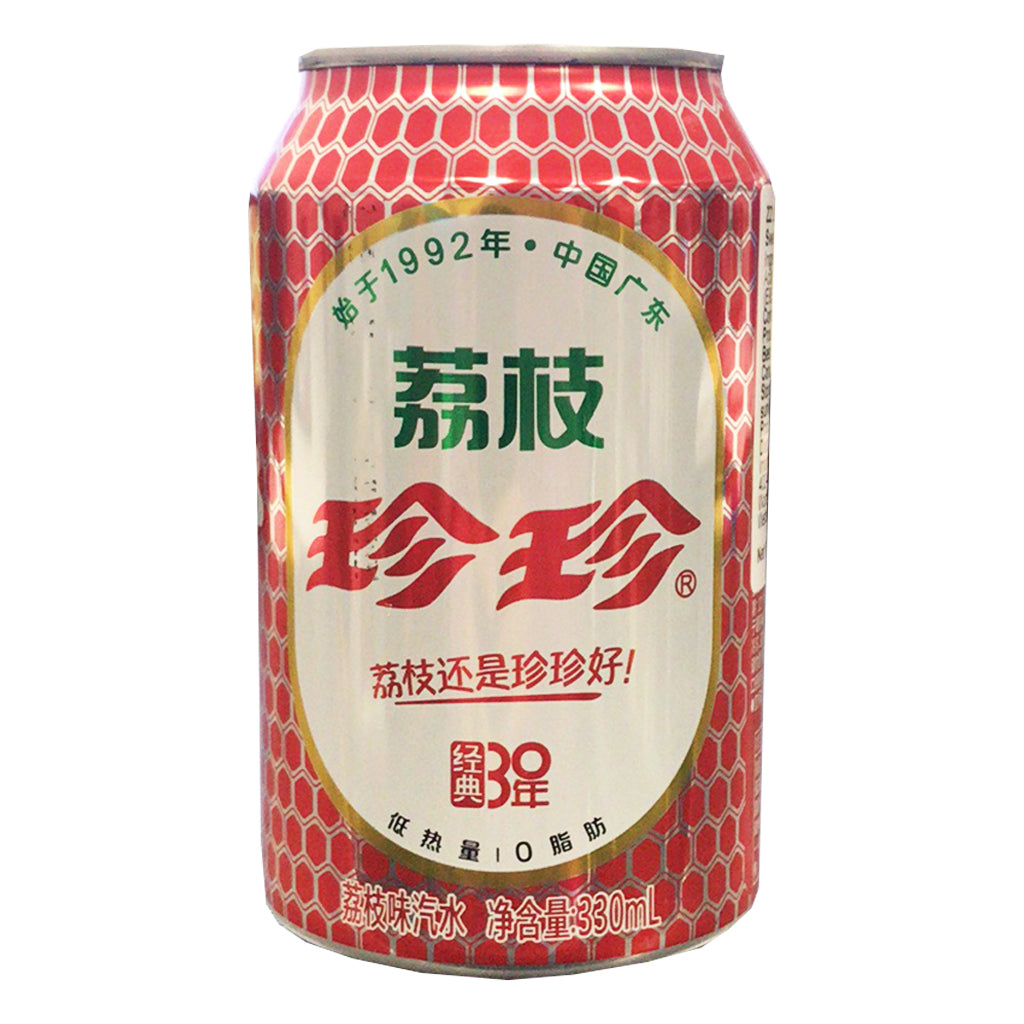 Zhen Zhen Brand Soda Drink Lychee Flavour 330ml ~ 珍珍牌 荔枝味汽水 330ml