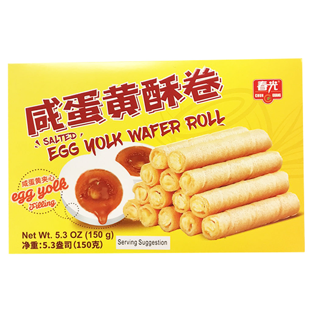 Chun Guang Salted Egg Yolk Wafer Roll 150g ~ 春光鹹蛋黃酥卷 150g