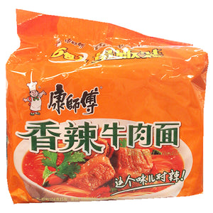 Master Kong Noodle Hot Beef Flavour 500g ~ 康师傅 香辣牛肉面 500g