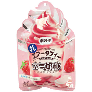 ChuangHaoJia Milk Candy Strawberry 60g ~ 创好佳草莓牛奶糖 60g