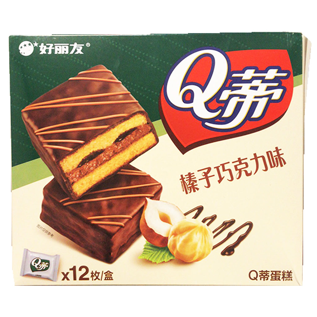 Orion Hazelnut Chocolate Flavor Cake 336g ~ 好丽友Q蒂 榛子味12枚 336g