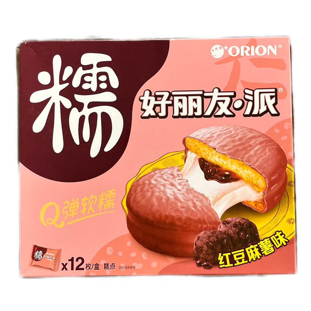 Orion Red Bean Chocolate Mochi Pie 336g ~ 好丽友紅豆麻薯派 336g