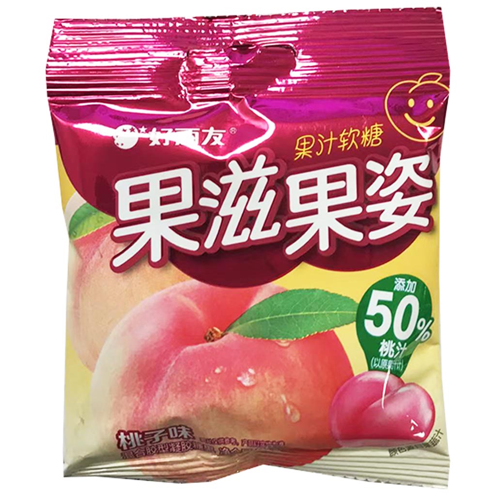 Orion Peach Fruit Gummy 60g ~ 好丽友 果滋果姿 果汁软糖 桃子味 60g