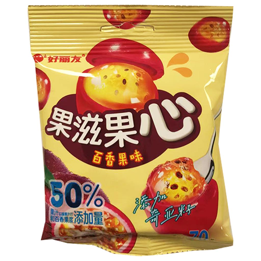 Orion Soft Candy Passion Fruit Flavour ~ 好丽友果滋果心剥皮软糖百香果味 70g