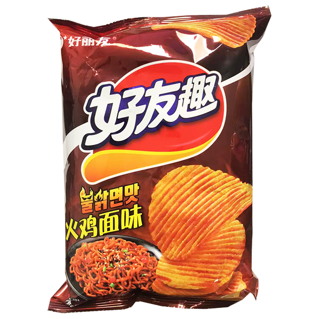 Orion Potato Chips Hot Chicken Ramen 70g ~ 好丽友好友趣火鸡面味 70g