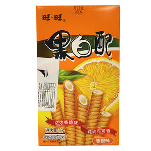 Want Want Rolls Orange Flavour 60g ~ 旺旺 黑白配香橙味 60g