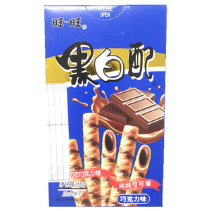 Want Want Rolls Chocolate Flavour 56g ~ 旺旺 黑白配巧克力味 56g