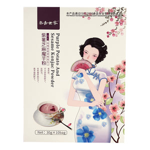 Shu Xiang Shi Jia Purple Potato&Sesame 300g ~ 黍香世家紫薯芝麻魔芋粉 300g