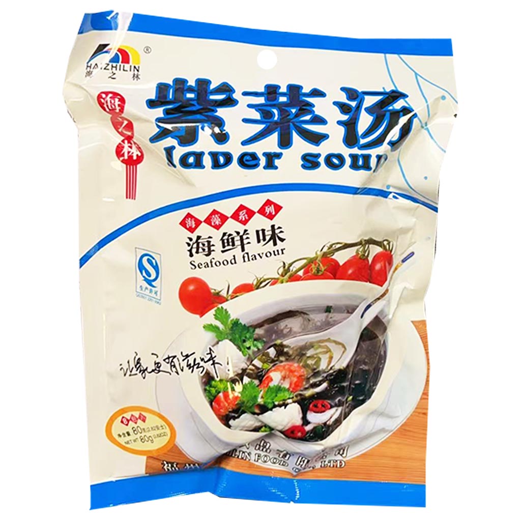 Hai Zhi Lin Laver Soup Seafood Flavour 80g ~ 海之林紫菜汤海鮮味 80g
