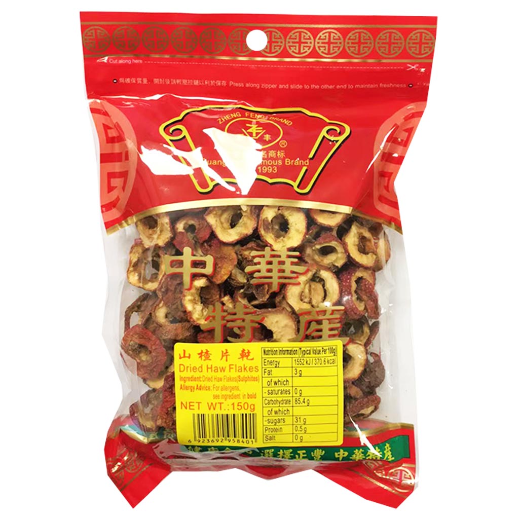 Zheng Feng Dried Haw Flakes 150g ~ 正豐山楂片亁 150g