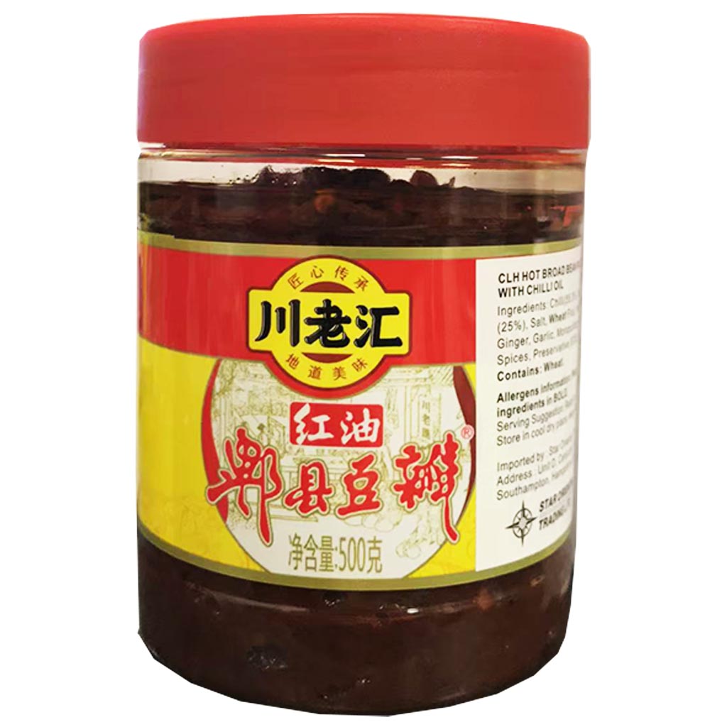 Chuan Lao Hui Hot Broad Bean Sauce Oil 500g ~ 川老汇郫县红油豆瓣醬香型 500g