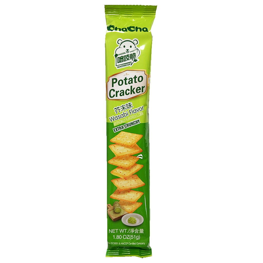 Cha Cha Potato Cracker Wasabi 51g ~ 洽洽咯吱脆 芥末味 51g