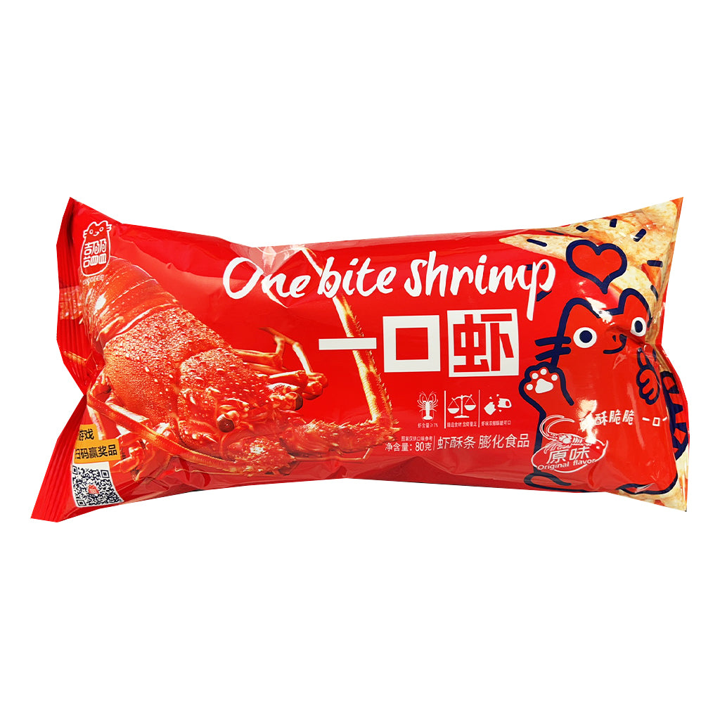 XiYingYing OneBite Shrimp Cracker Origin 80g ~ 喜盈盈一口蝦原味 80g