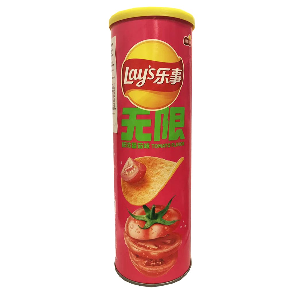 Lays Potato Chips Tomato 104g ~ 乐事无限薯片鲜浓番茄味 104g
