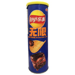 Lays Potato Chips Braised Pork 104g ~ 乐事无限薯片香浓红烧肉味 104g