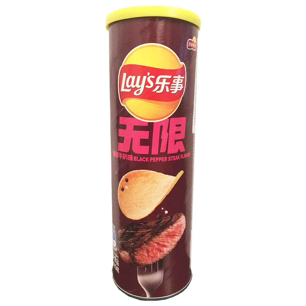 Lays Potato Chips Black Pepper Rib Eye 104g ~ 乐事无限黑椒牛扒味 104g
