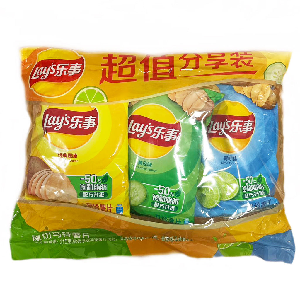 Lays Chips Classis Lime Cucumber 210g ~ 樂事经典黃瓜青柠 210g