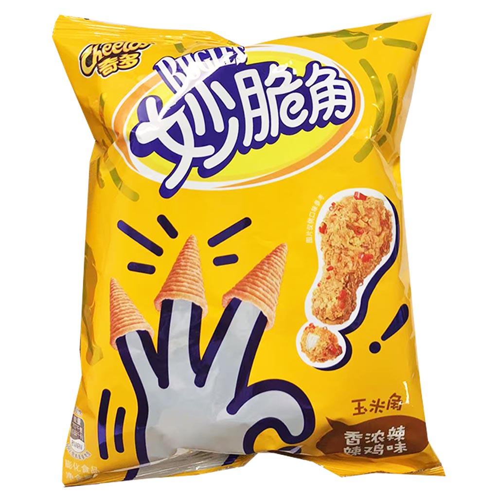 Cheetos Crunch Corn Chips Spicy Chicken 65g ~ 奇多妙脆角香浓辣鸡味 65g