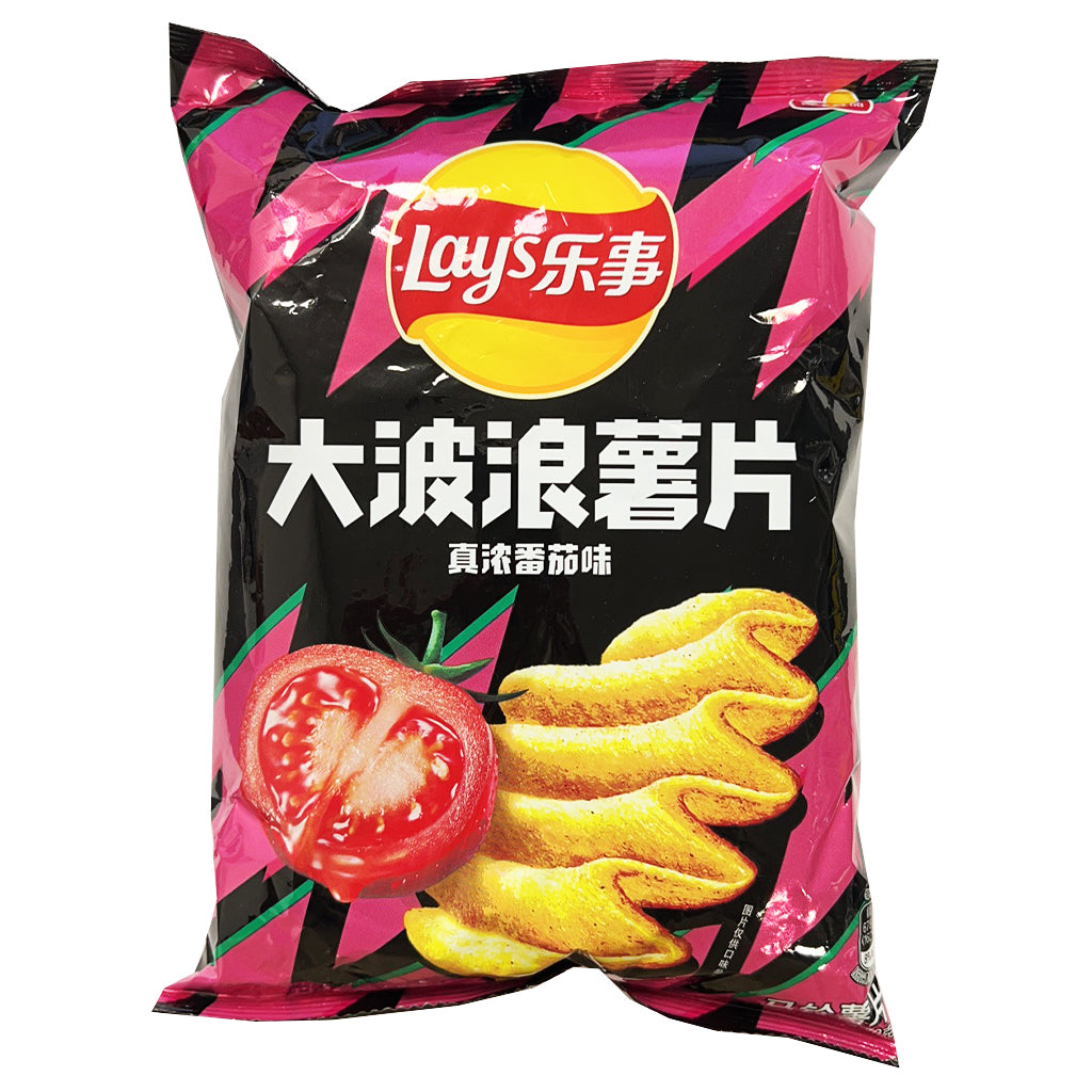 Lay's Big Wave Potato Chips Tomato Flavour 70g ~  乐事 大波浪薯片 真浓番茄味 70g