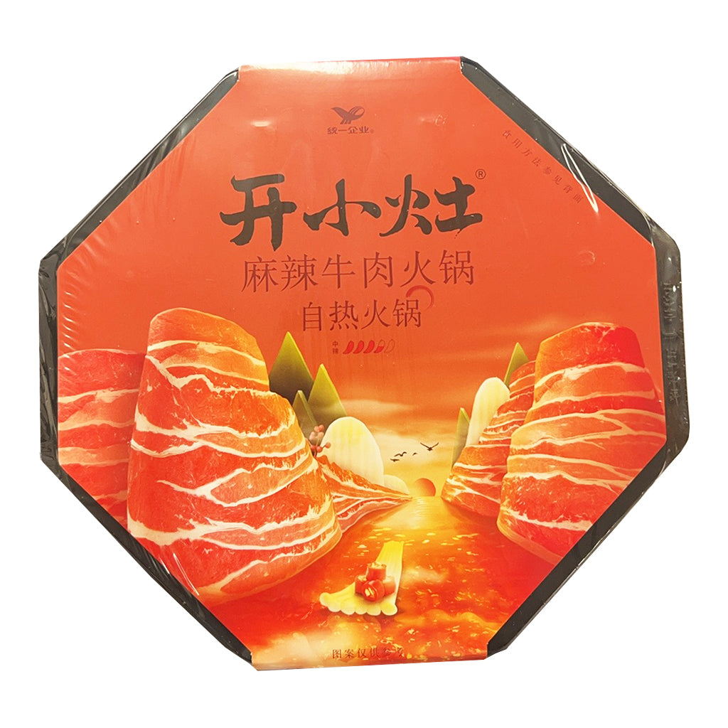 Unif Spicy Self Heat Hot Pot Beef Flavour 405g ~ 統一開小灶麻辣牛肉火锅 405g
