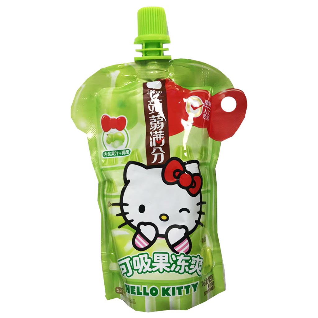 YanJinPuZi Konjac Jelly Drink Green Grape 125g ~ 盐津铺子蒟蒻可吸果冻爽青提味 125g