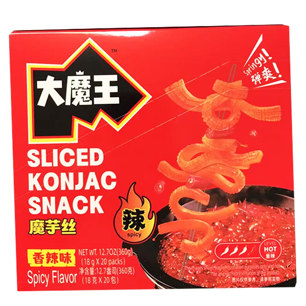 Mowon Konjac Snack Spicy Multi 360g ~ 大魔王魔芋丝香辣味盒裝 360g