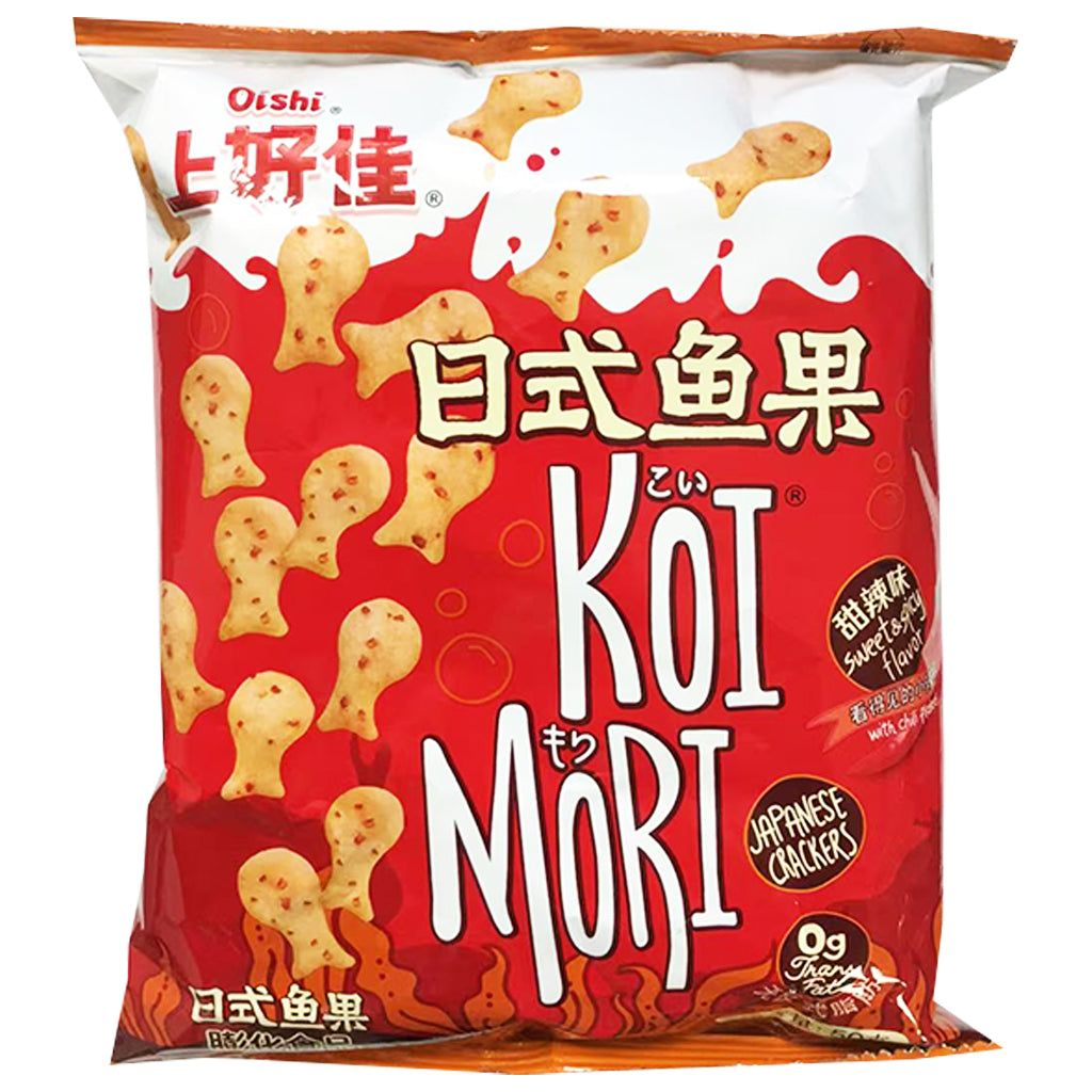 Oishi Koi Mori Cracker Sweet Sour 50g ~ 上好佳日式鱼果甜辣味 50g