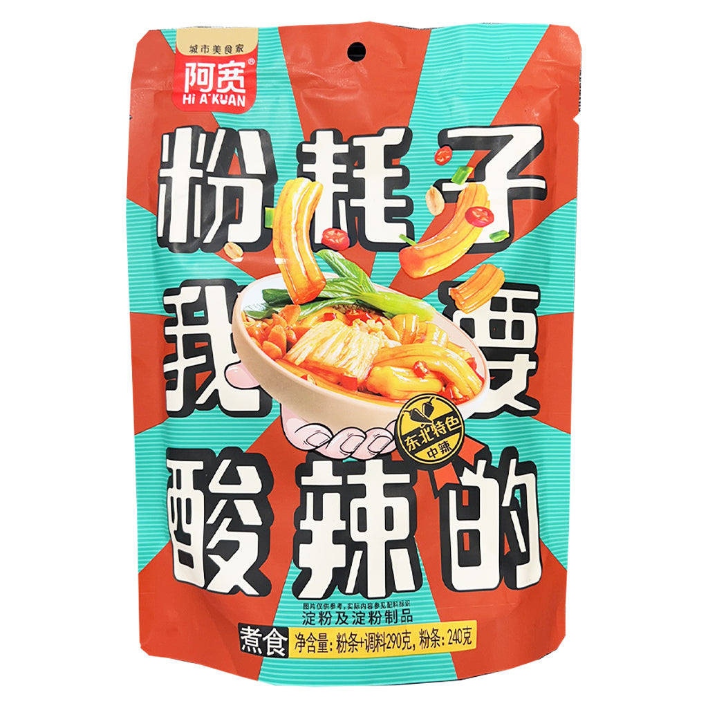 A Kuan Fenhaozi Noodle Sour Spicy 280g ~ 阿宽粉耗子酸辣味 280g