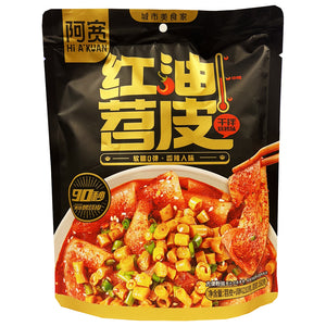 A Kuan Spicy Sweet Potato Noodle 210g ~ 阿宽 红油苕皮 干拌烧烤味 210g