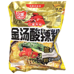 Baijia Instant Vermicelli Sour Soup 102g ~ 白家袋裝金湯酸辣粉 102g