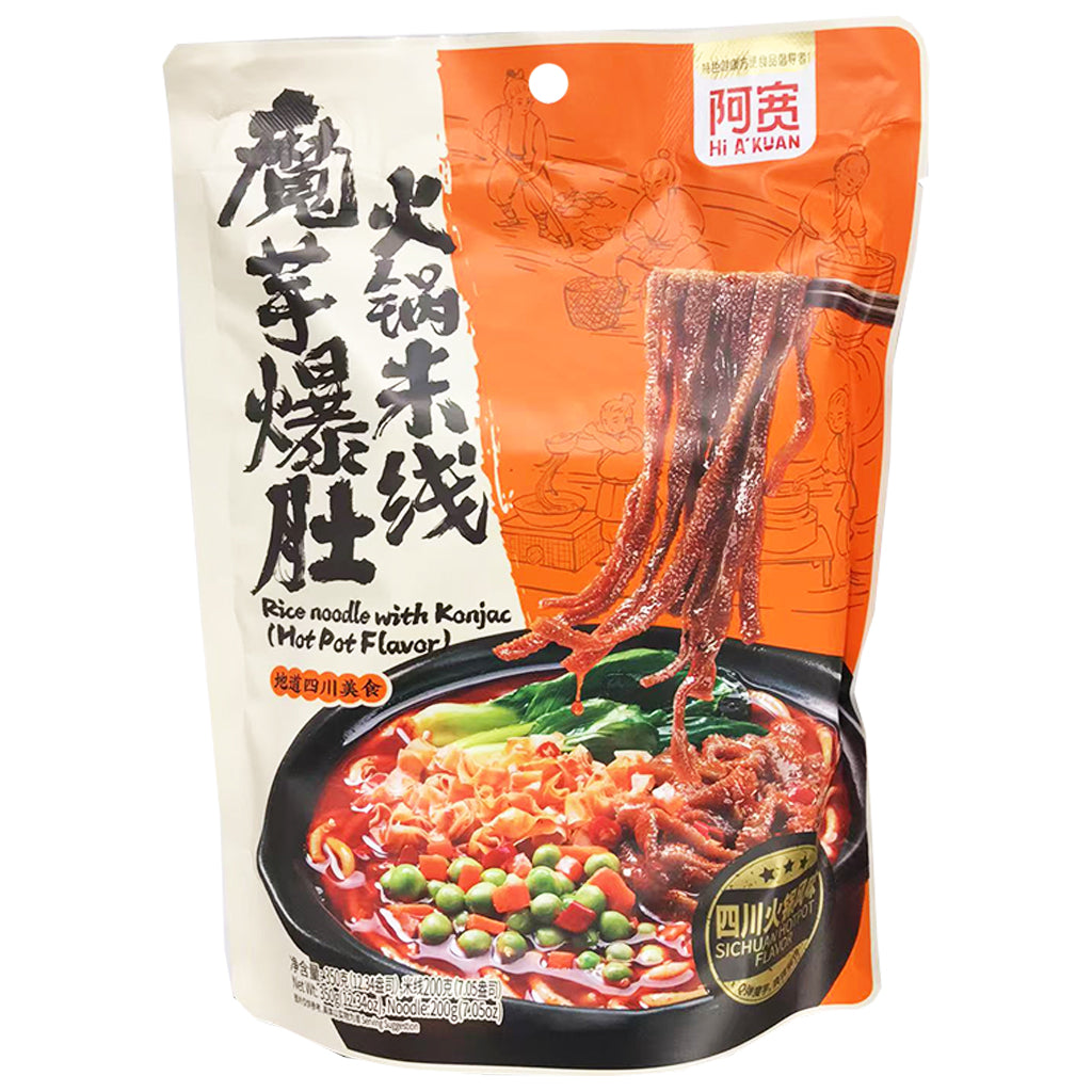 Baijia A Kuan Konjac Hot Pot Noodle 350g ~ 阿寬魔芋火鍋米線 350g
