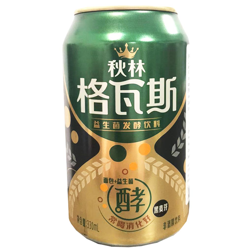 QL Kvass Lactic Acid Beverage Black Wheat 330ml ~ 秋林格瓦斯饮料黑麦芽味 330ml