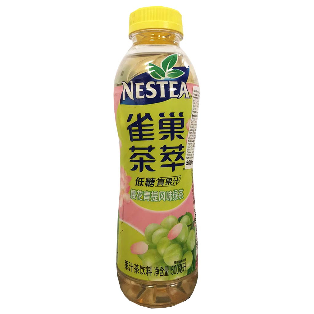 Nestle Fruit Sakura Grape Green Tea 500ml ~ 雀巢茶萃櫻花青提風味綠茶果汁 500ml