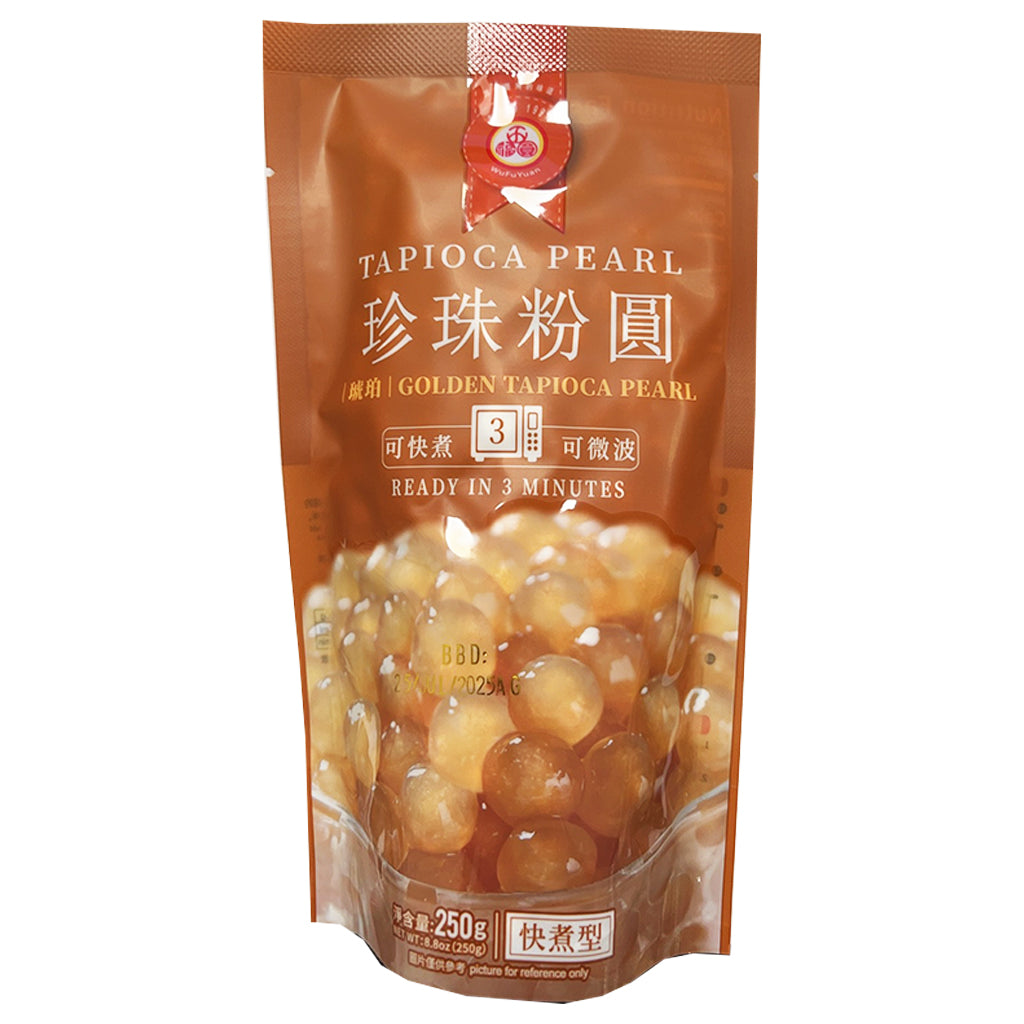 Wu Fu Yuan Golden Tapioca Pearl 250g ~ 五福圆琥珀珍珠粉圆 250g